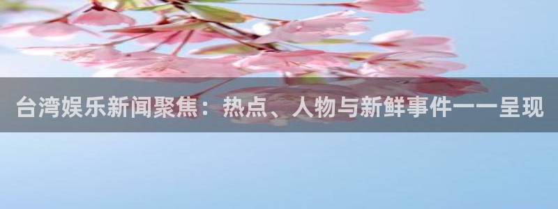 永信贵宾会：台湾娱乐新闻聚焦：热点、人物与新鲜事件一一呈现